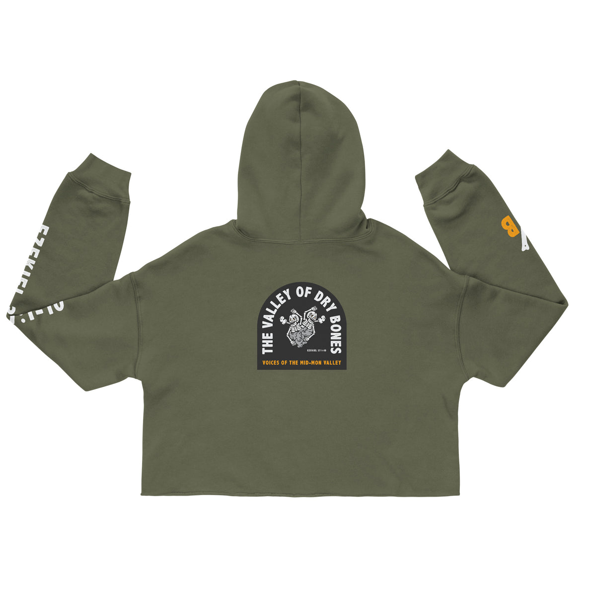 Dry Bones Ladies Crop Hoodie