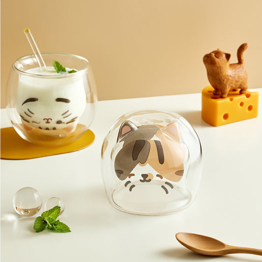 Cute Cartoon Glass Coffee Tea Cup