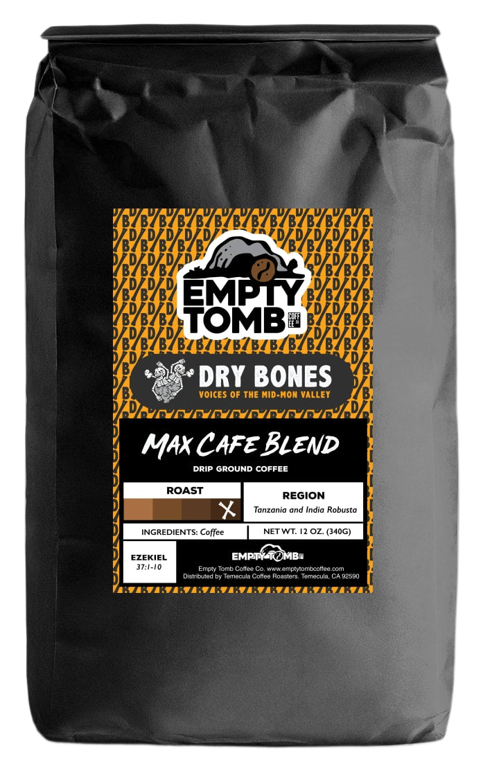 Dry Bones Max Caf Blend, 12 oz bag