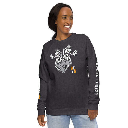 Dry Bones  Unisex Organic raglan sweatshirt